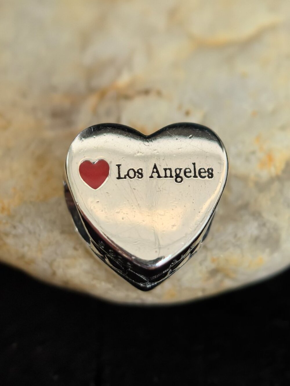 Pandora Los Angeles Exclusive Travel Heart Charm Pendant, S925 Silver Jewelry